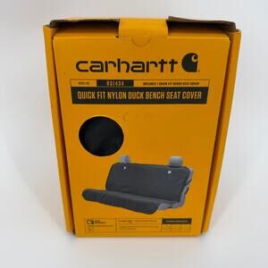 Carhartt Quick Fit Nylon Duck Bench Seat Cover Black Rain Defender New in Box